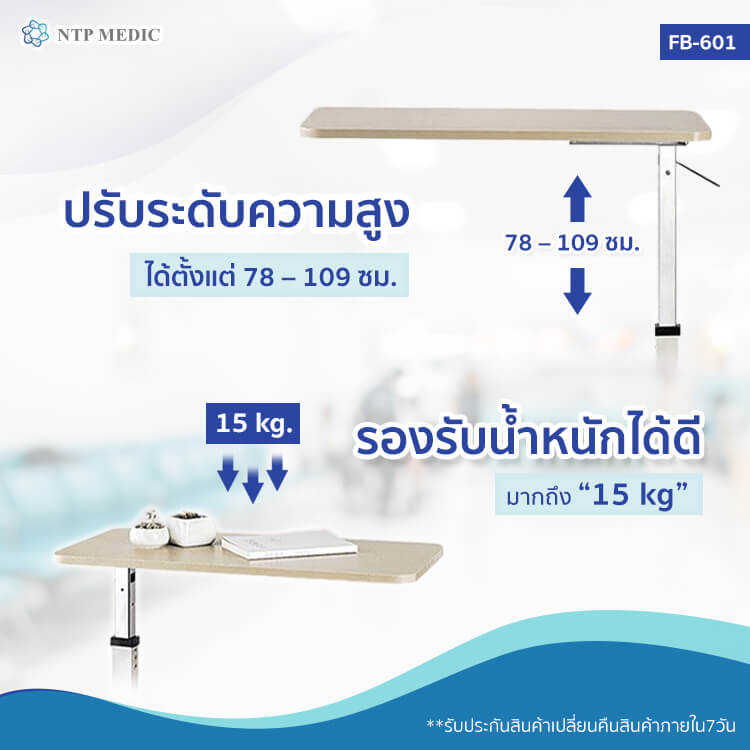 โต๊ะคร่อมเตียง Over Bed Table