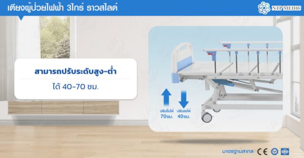 เตียงผู้ป่วยไฟฟ้า 3 ไกร์ รุ่น FB-202 - Image 5
