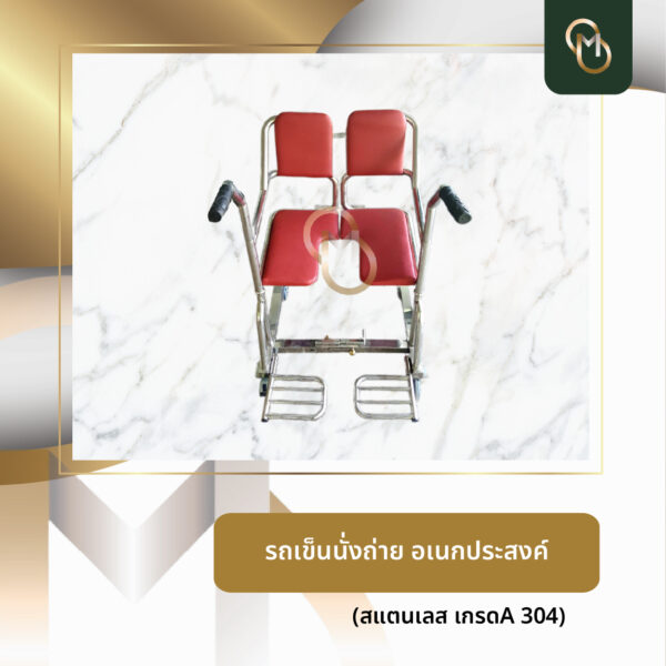 รถเข็นนั่งถ่าย เคลื่อนย้ายผู้ป่วยอเนกประสงค์ 